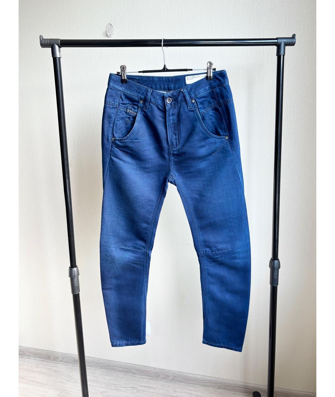 DIESEL Синие хлопко-эластановые джинсы слим, фото 5