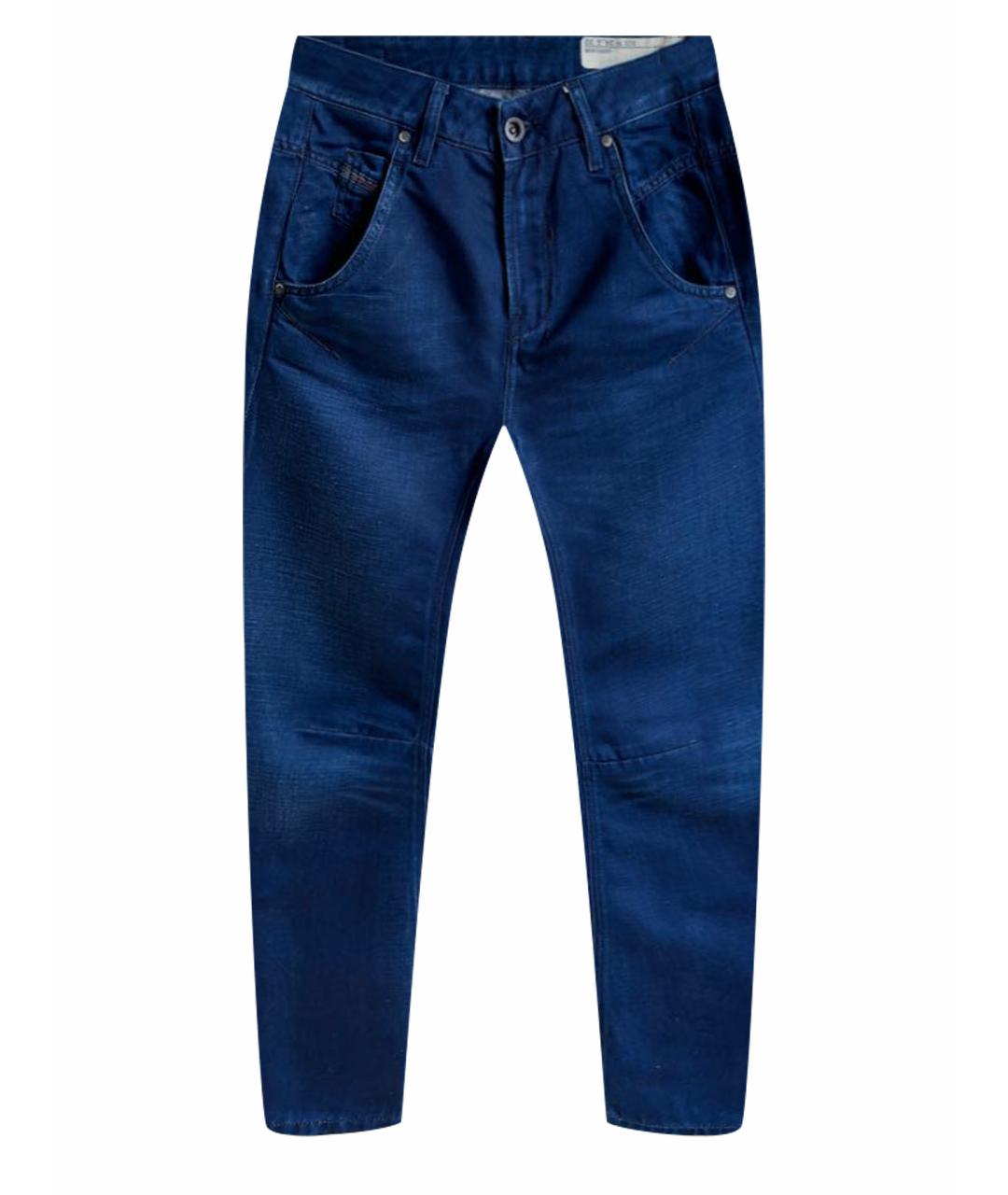 DIESEL Синие хлопко-эластановые джинсы слим, фото 1