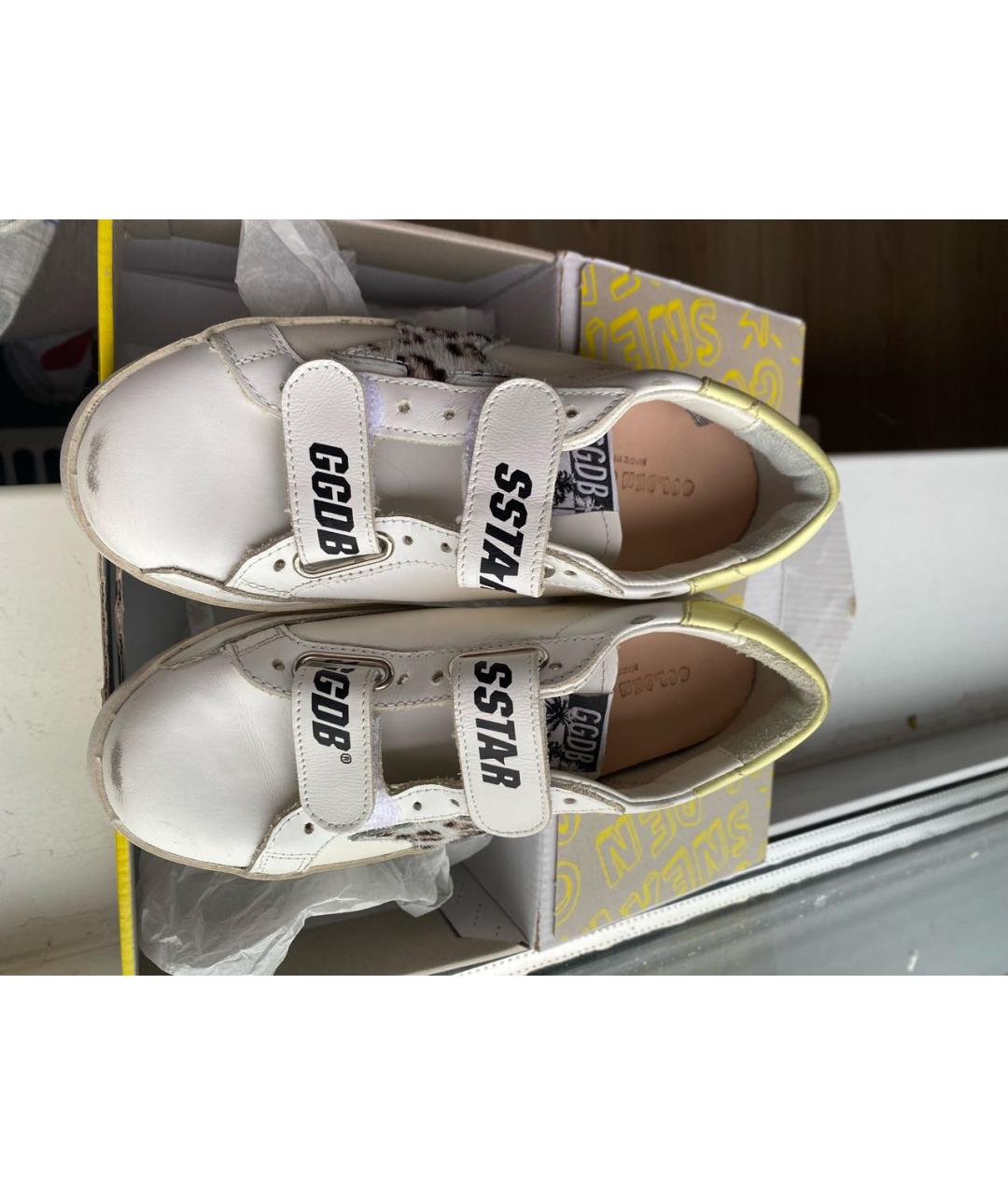 GOLDEN GOOSE DELUXE BRAND Белые кожаные кеды, фото 2