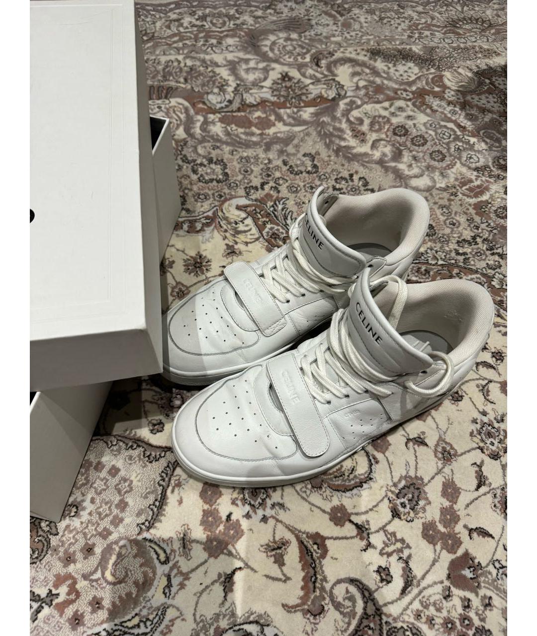 CELINE PRE-OWNED Белые кожаные кроссовки, фото 3