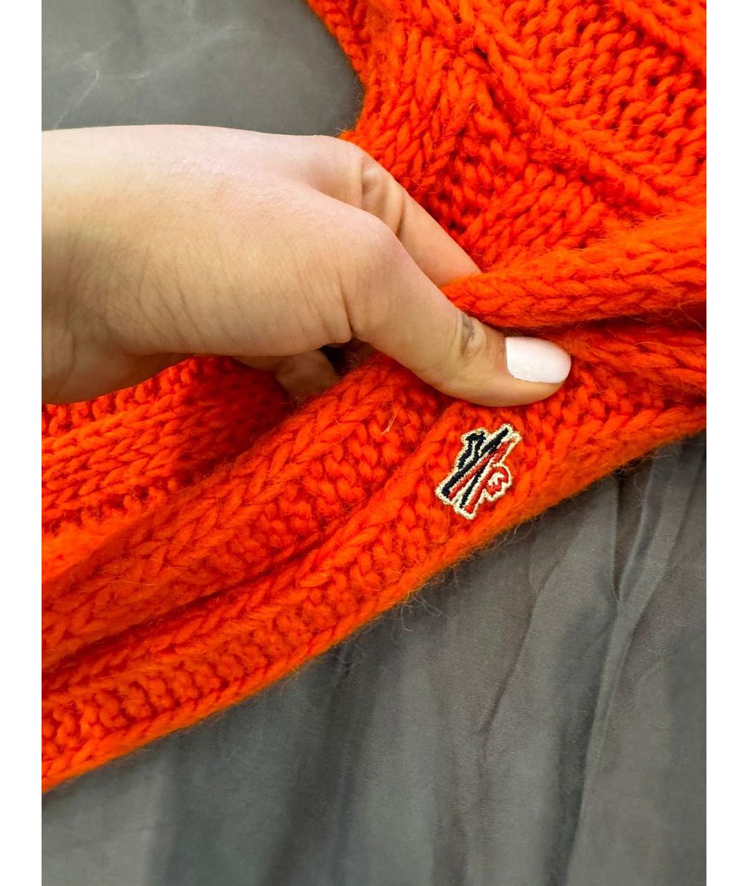 MONCLER GAMME ROUGE Красный шерстяной джемпер / свитер, фото 2
