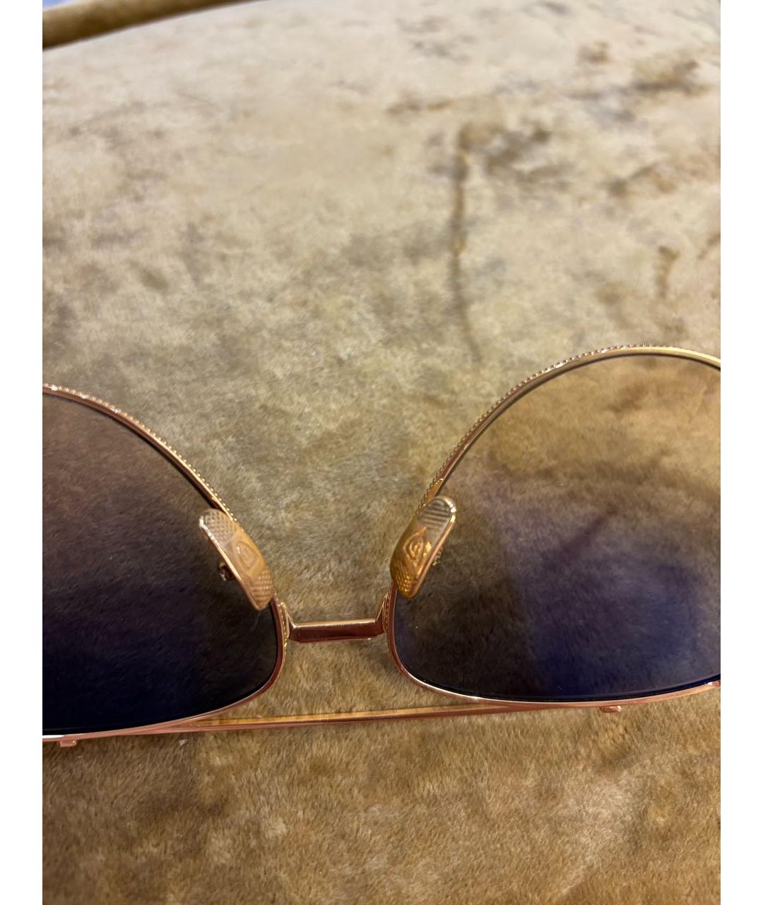 DITA Золотые металлические солнцезащитные очки, фото 6