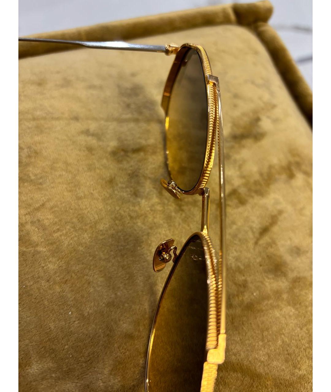 DITA Золотые металлические солнцезащитные очки, фото 3