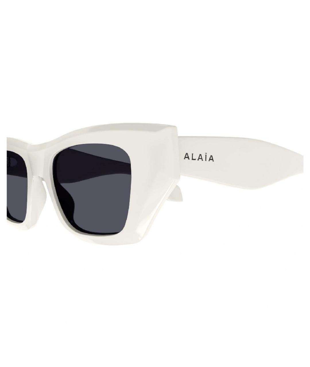 ALAIA Белые пластиковые солнцезащитные очки, фото 3