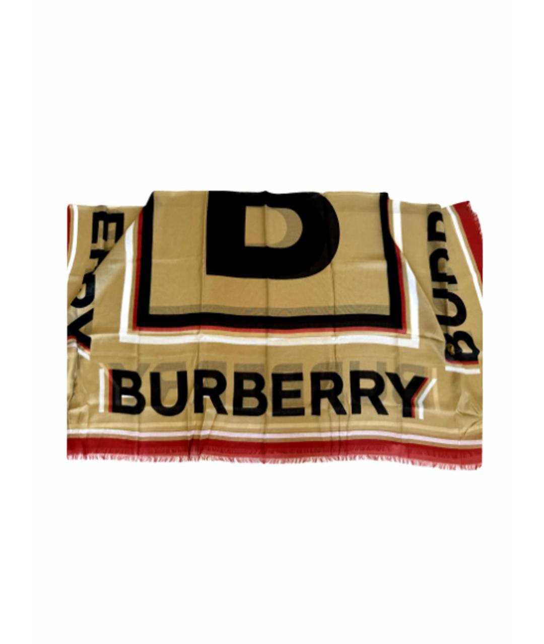 BURBERRY Бежевый платок, фото 1