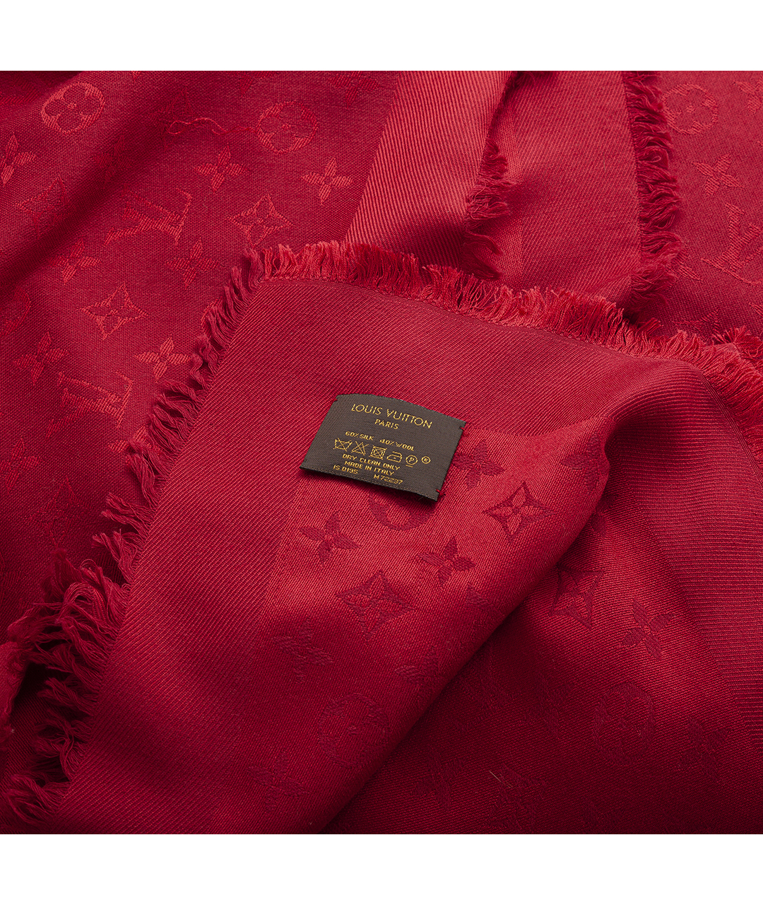 LOUIS VUITTON PRE-OWNED Красный шелковый шарф, фото 3