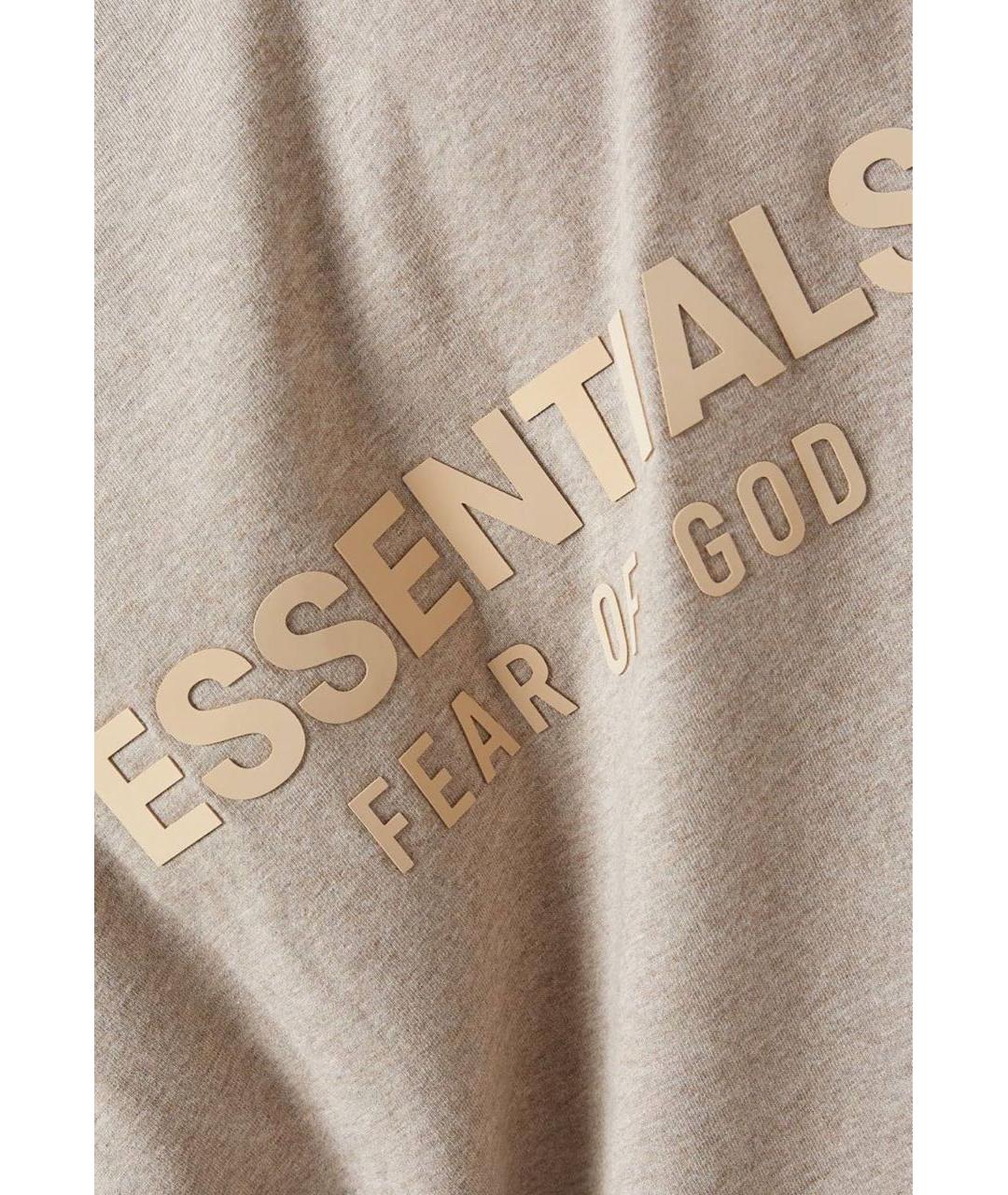 FEAR OF GOD ESSENTIALS Серая хлопковая футболка, фото 3