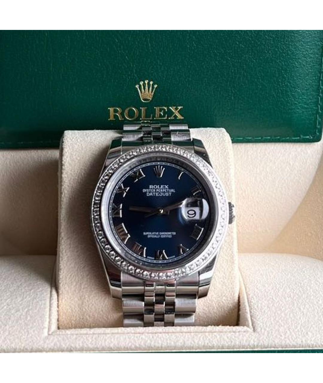 ROLEX Серебряные металлические часы, фото 6