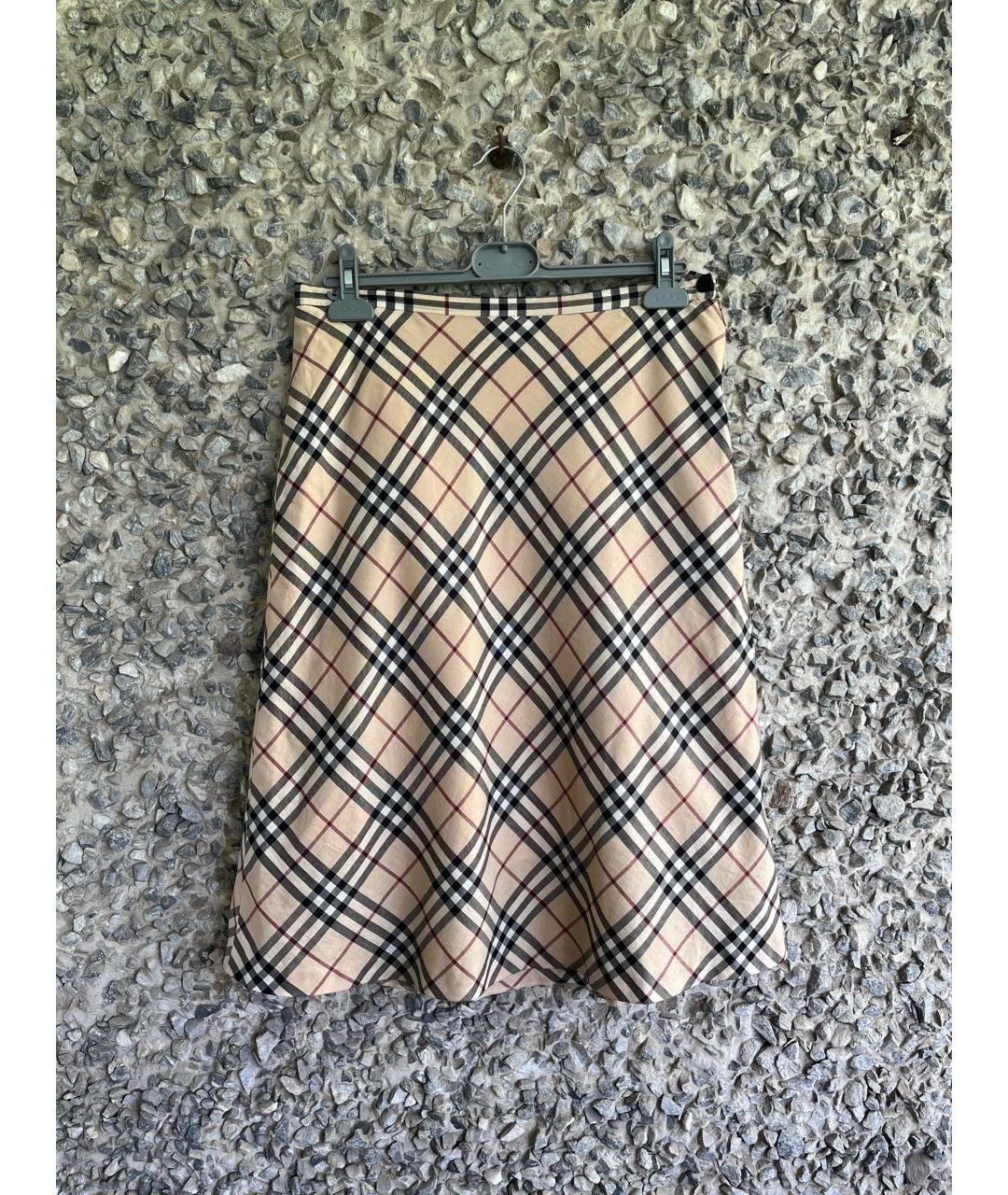 BURBERRY Хлопковая юбка макси, фото 7