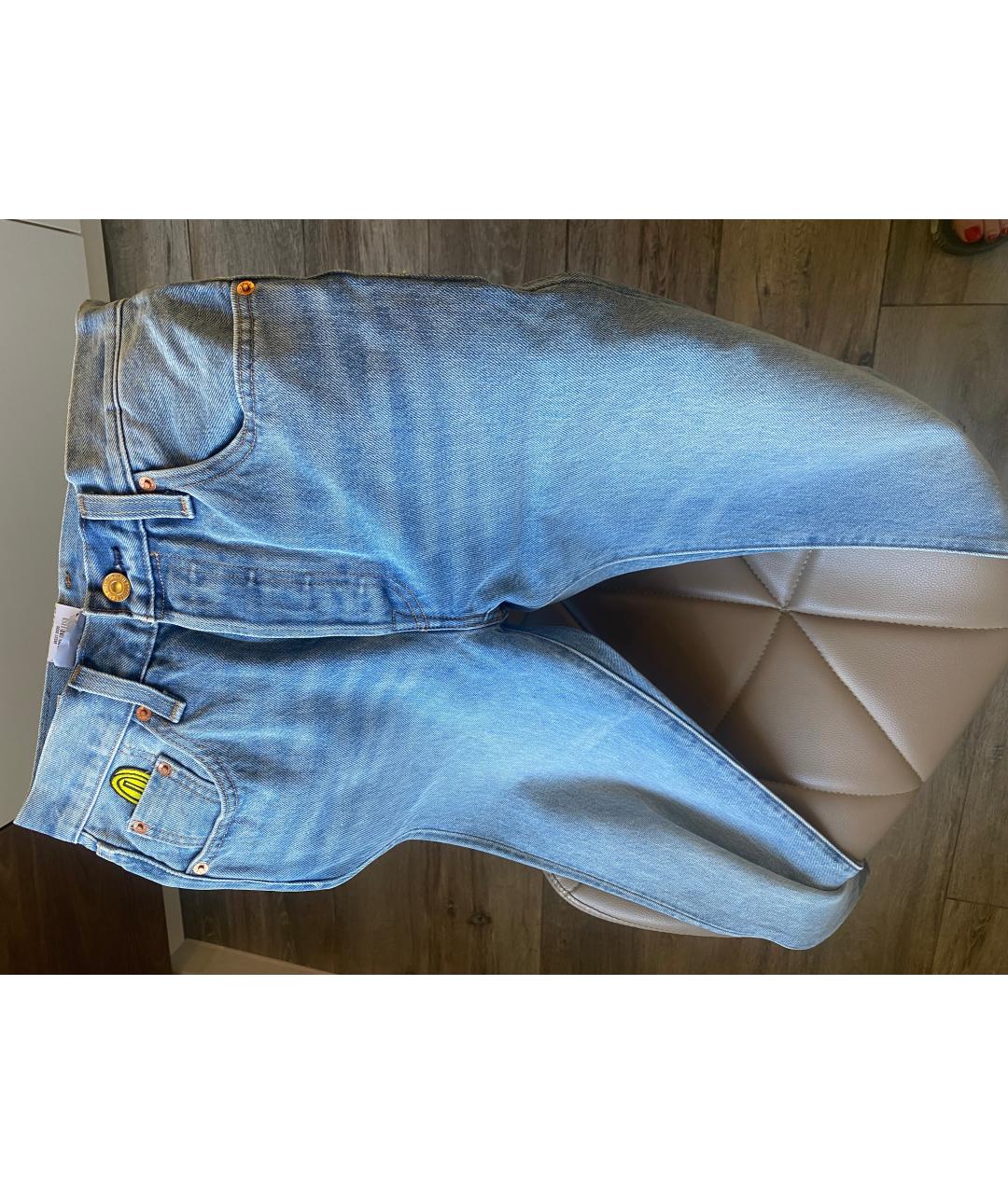 LEVI'S Голубые хлопковые прямые джинсы, фото 4