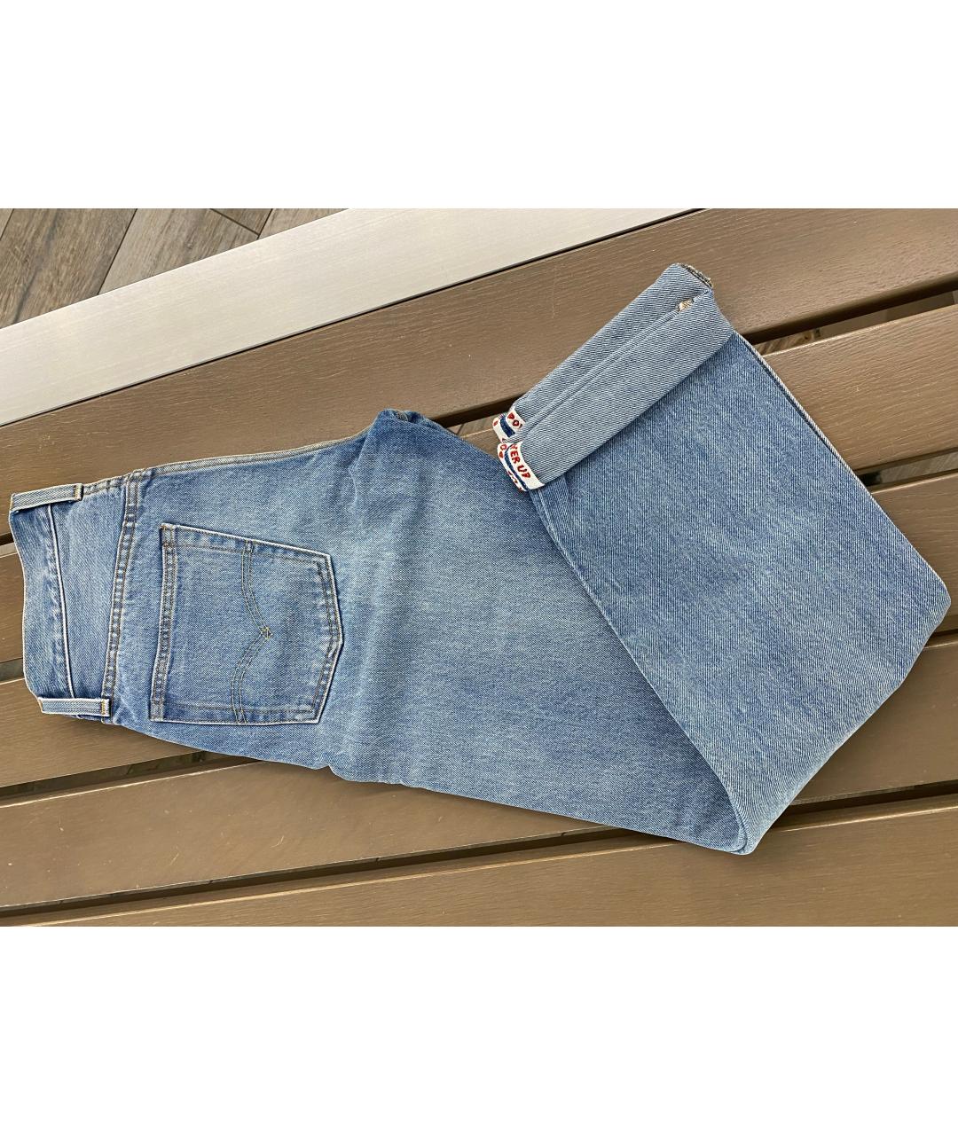 LEVI'S Голубые хлопковые прямые джинсы, фото 7