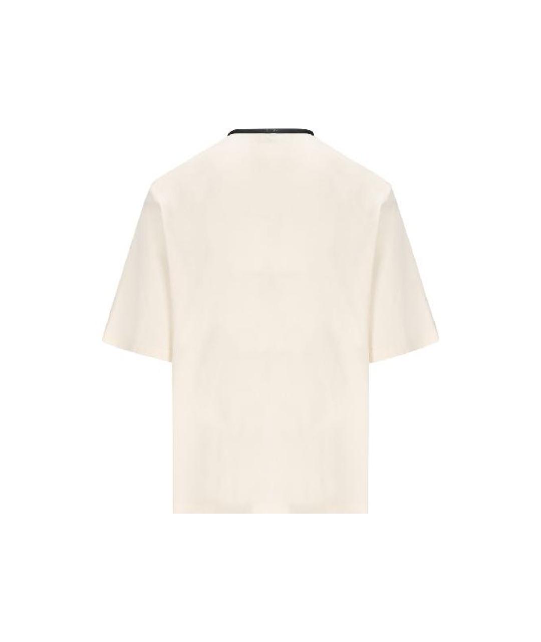 FENDI Бежевая хлопковая футболка, фото 2