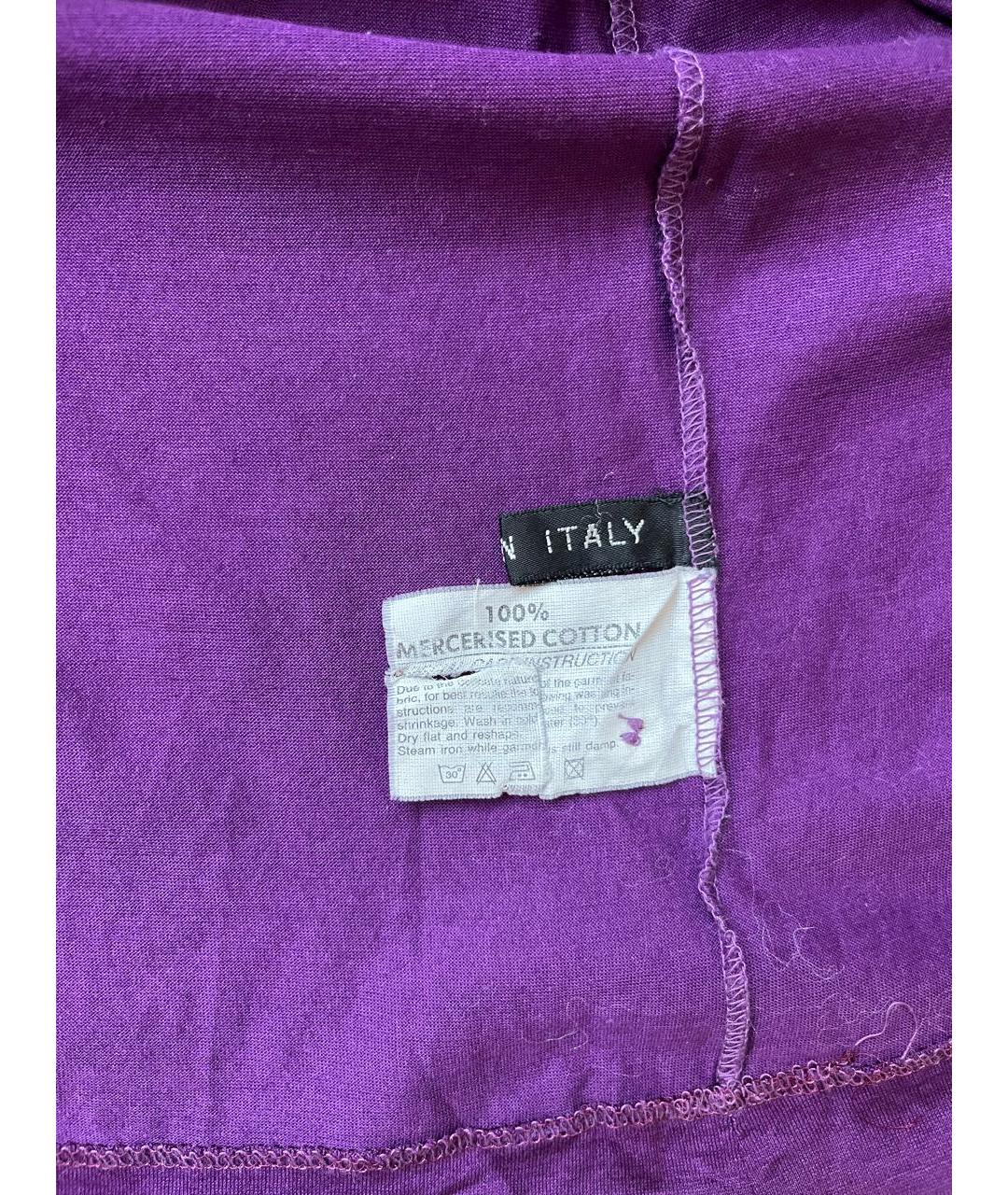 CHRISTIAN DIOR PRE-OWNED Фиолетовое хлопковое поло с коротким рукавом, фото 7