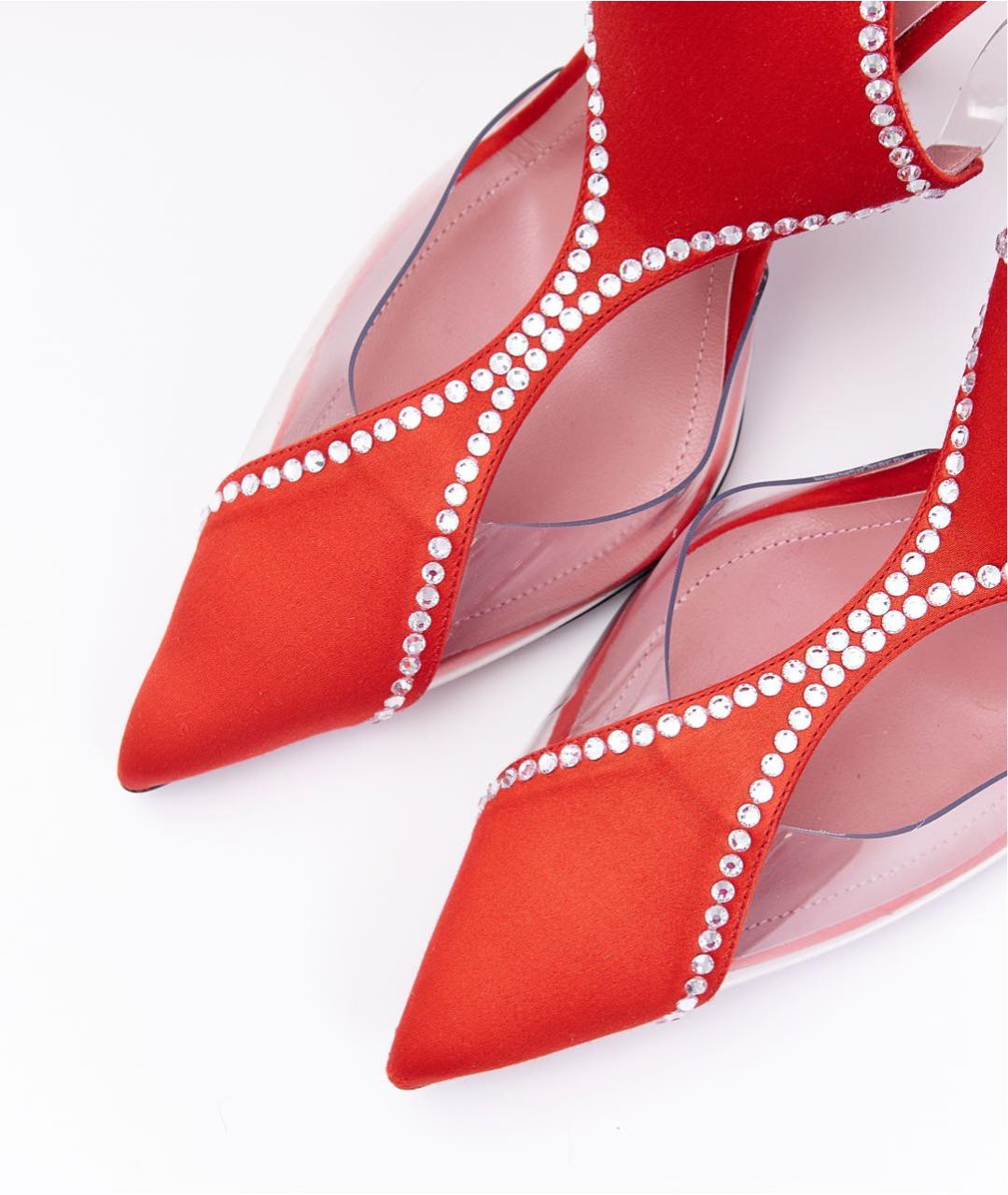 LES PETITS JOUEURS Красные текстильные туфли, фото 3
