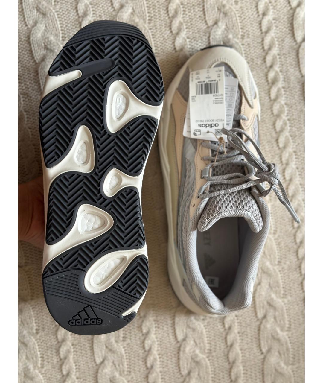 ADIDAS YEEZY Бежевые низкие кроссовки / кеды, фото 4