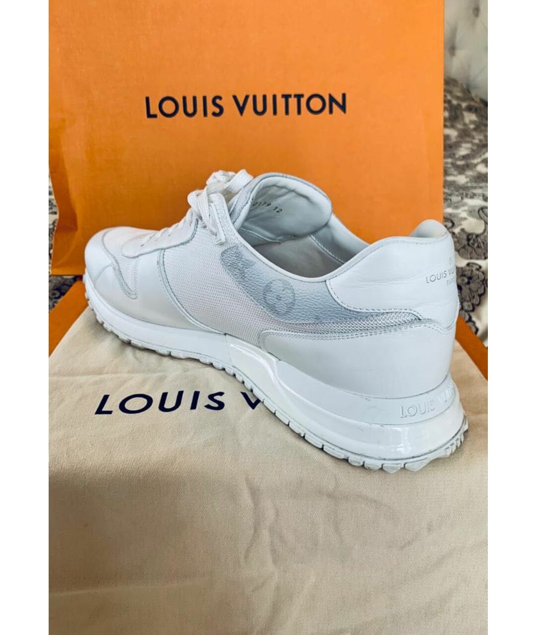 LOUIS VUITTON PRE-OWNED Белые кожаные низкие кроссовки / кеды, фото 3