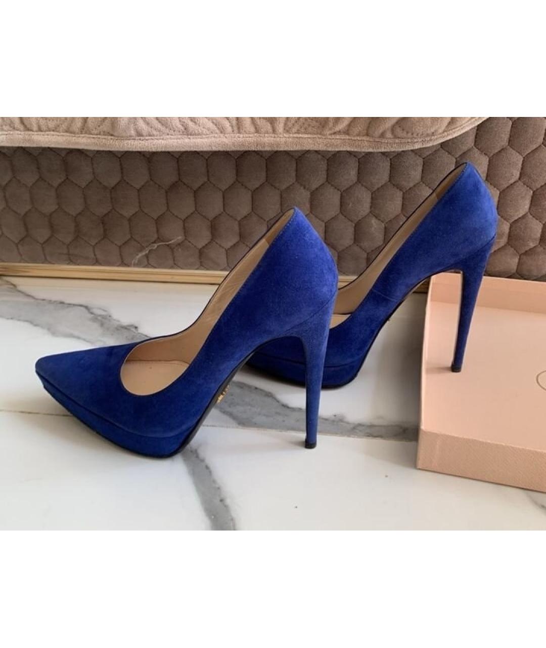 PRADA Синие замшевые туфли, фото 2