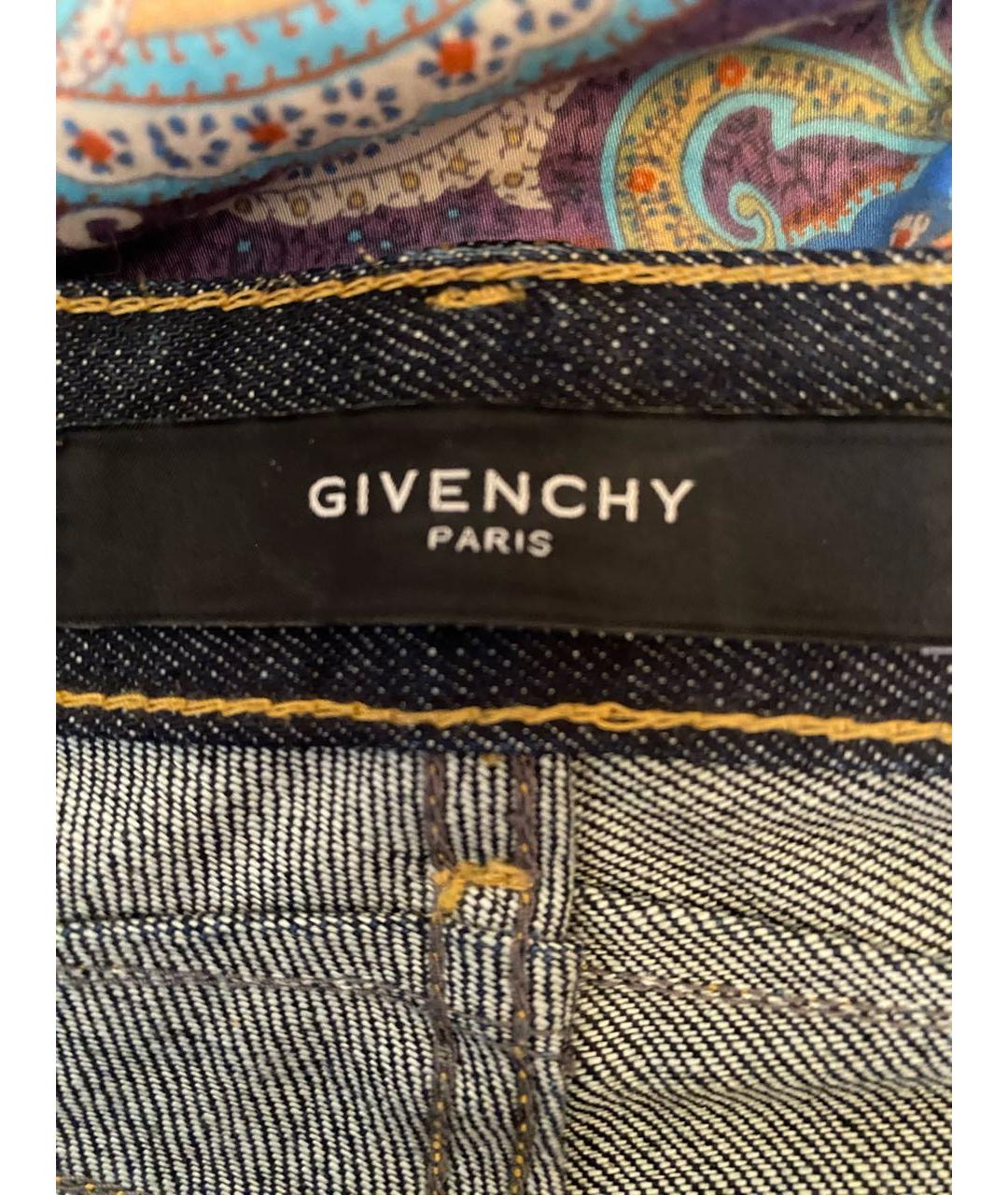 GIVENCHY Темно-синие хлопковые прямые джинсы, фото 3