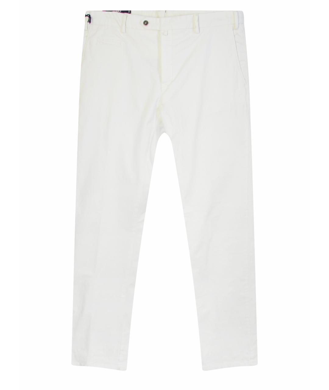 SUITSUPPLY Белые хлопковые классические брюки, фото 1