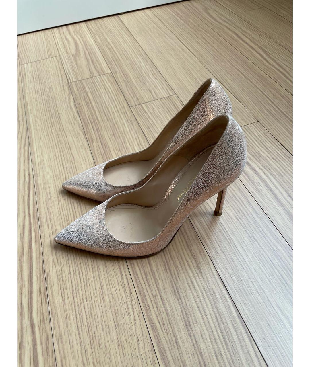 GIANVITO ROSSI Розовые кожаные туфли, фото 4