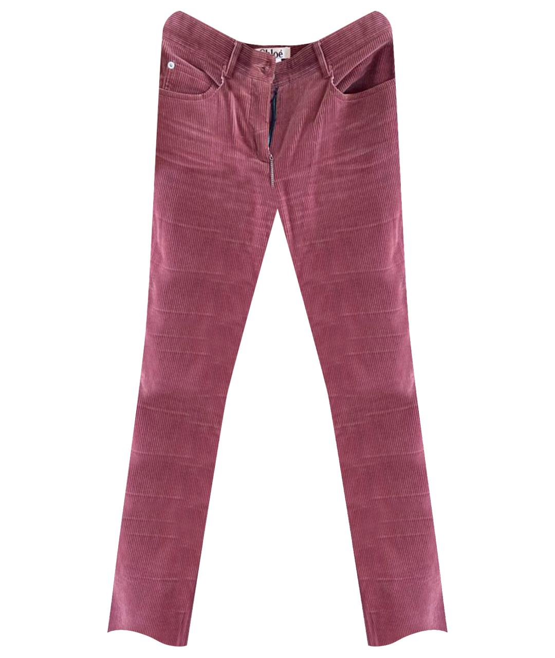 CHLOE Розовые прямые брюки, фото 1