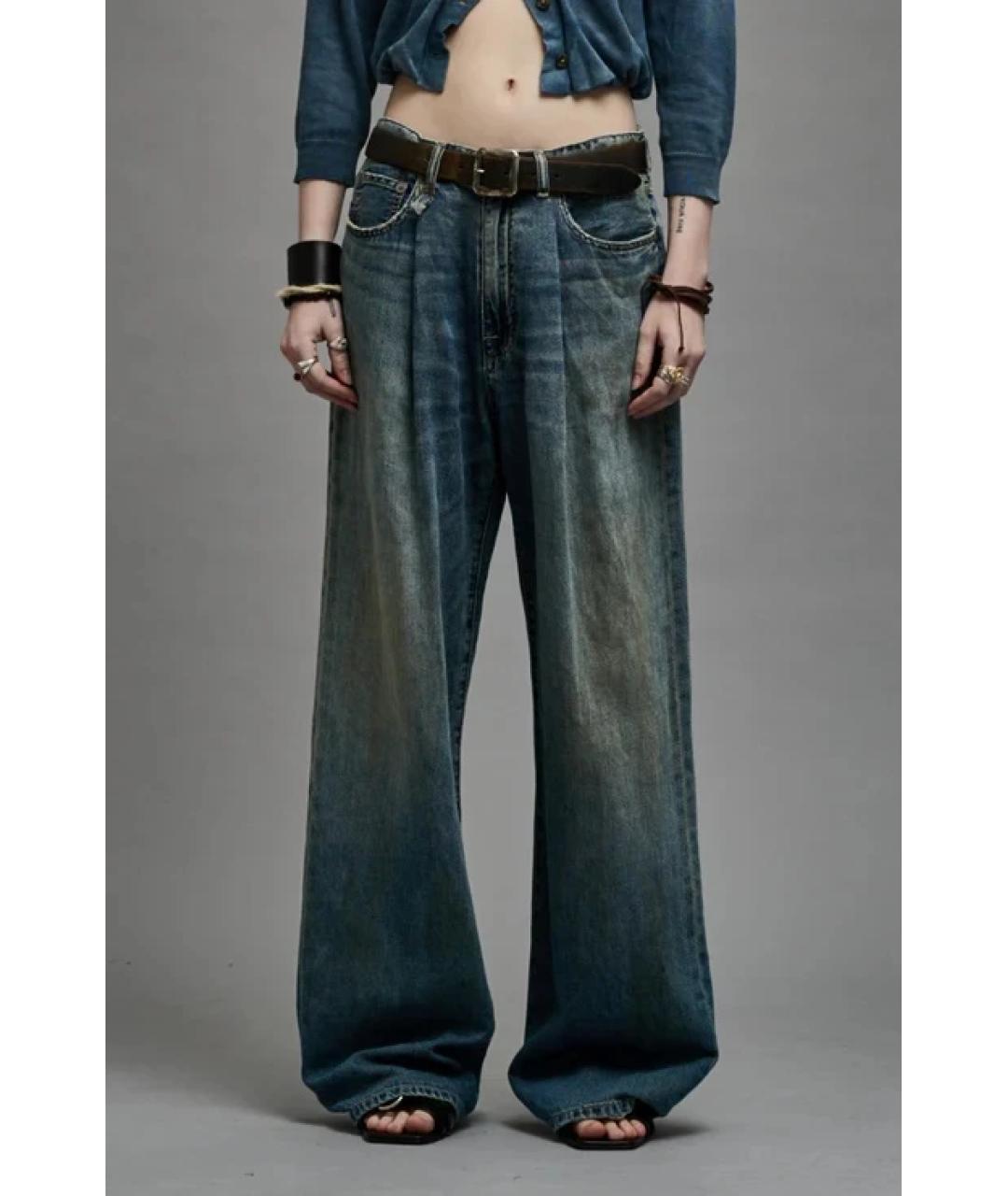 R13 Темно-синие прямые джинсы, фото 4