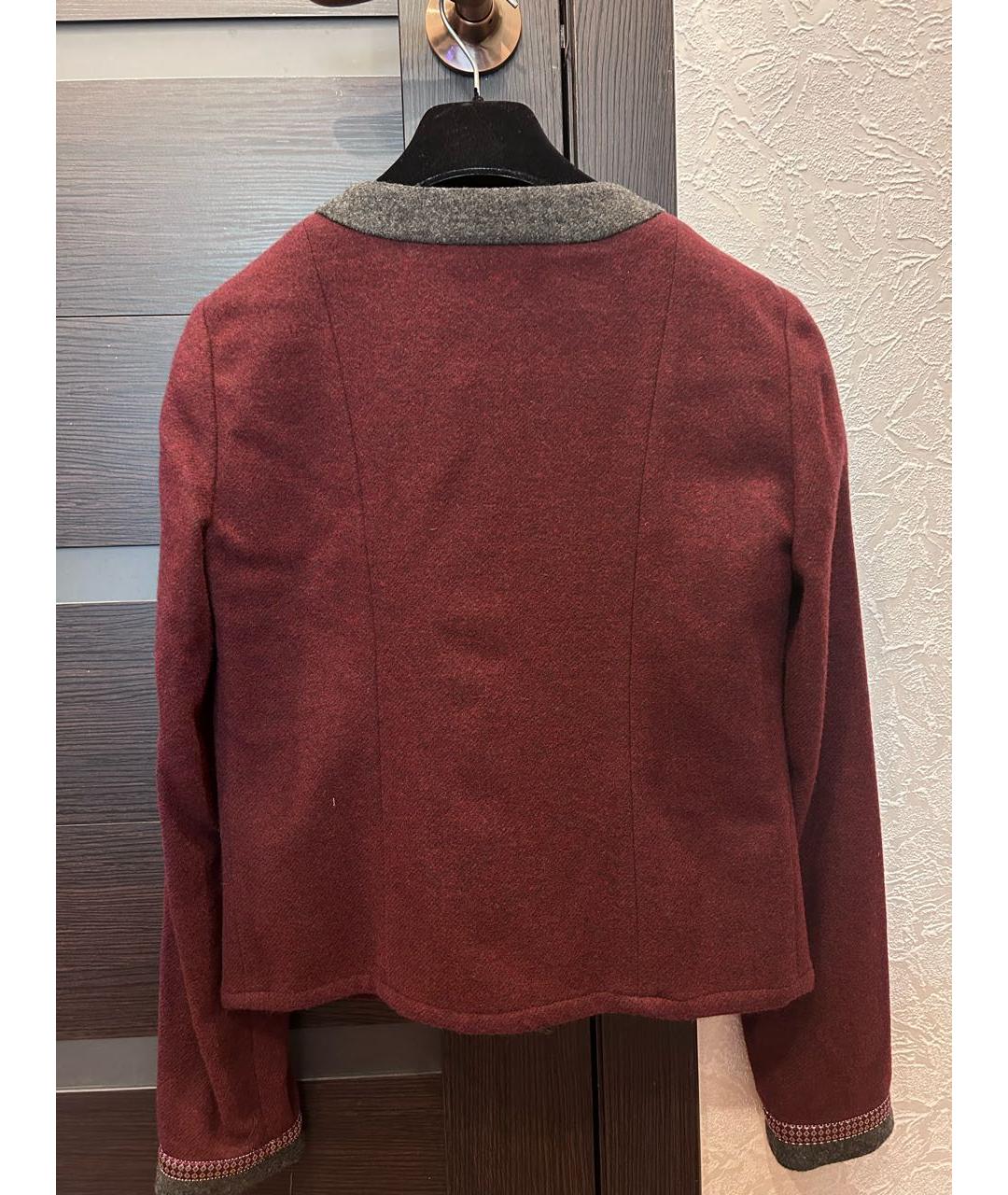 ETRO Бордовый шерстяной жакет/пиджак, фото 2