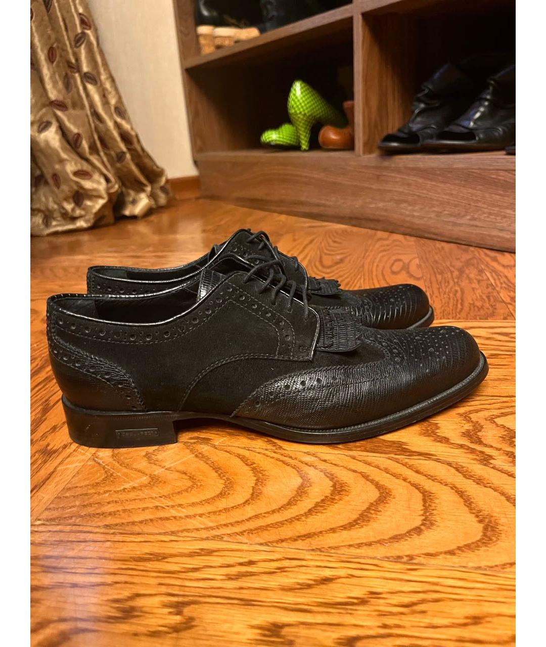 DSQUARED2 Черные кожаные туфли, фото 6