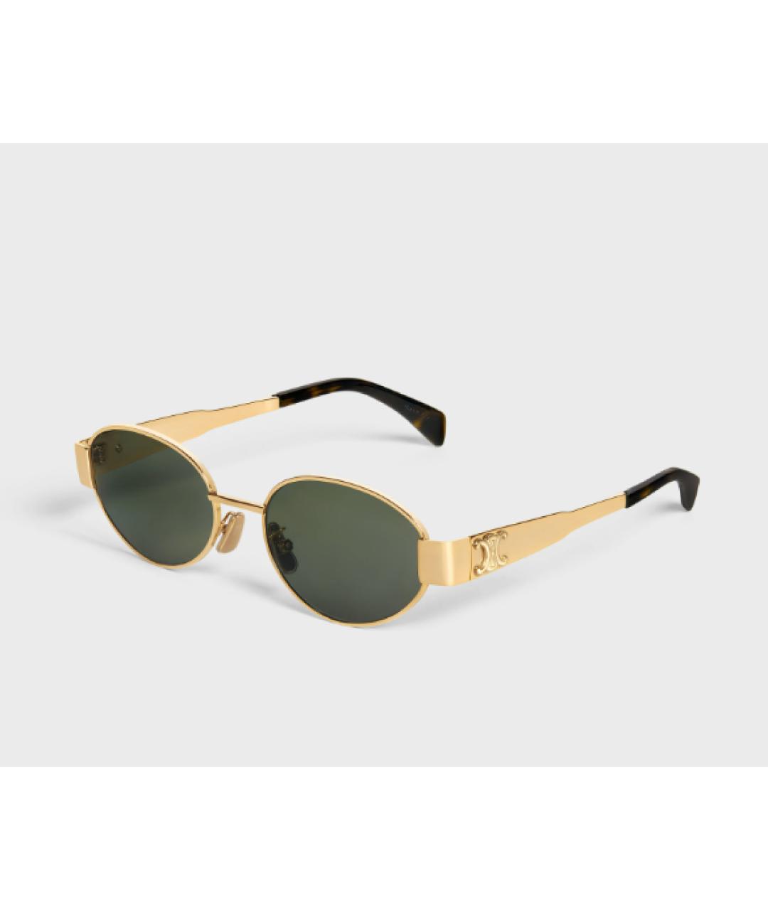 CELINE PRE-OWNED Золотые солнцезащитные очки, фото 4
