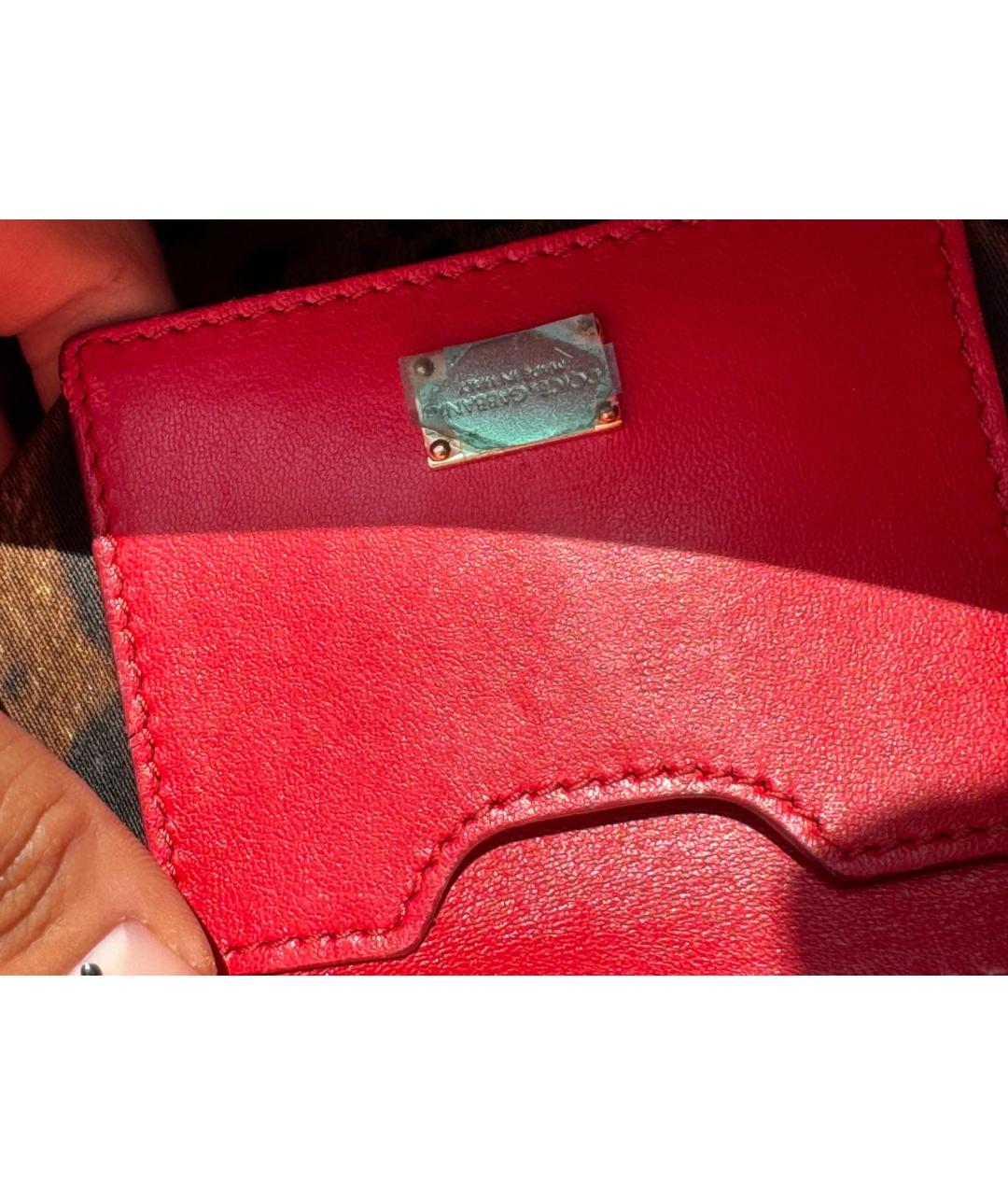 DOLCE&GABBANA Красная сумка с короткими ручками из лакированной кожи, фото 6