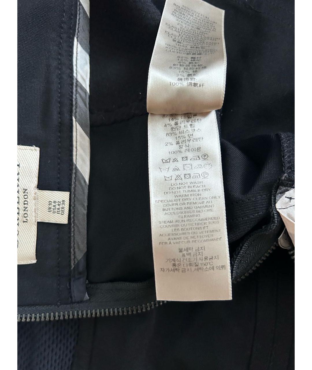 BURBERRY Черная вискозная юбка миди, фото 5