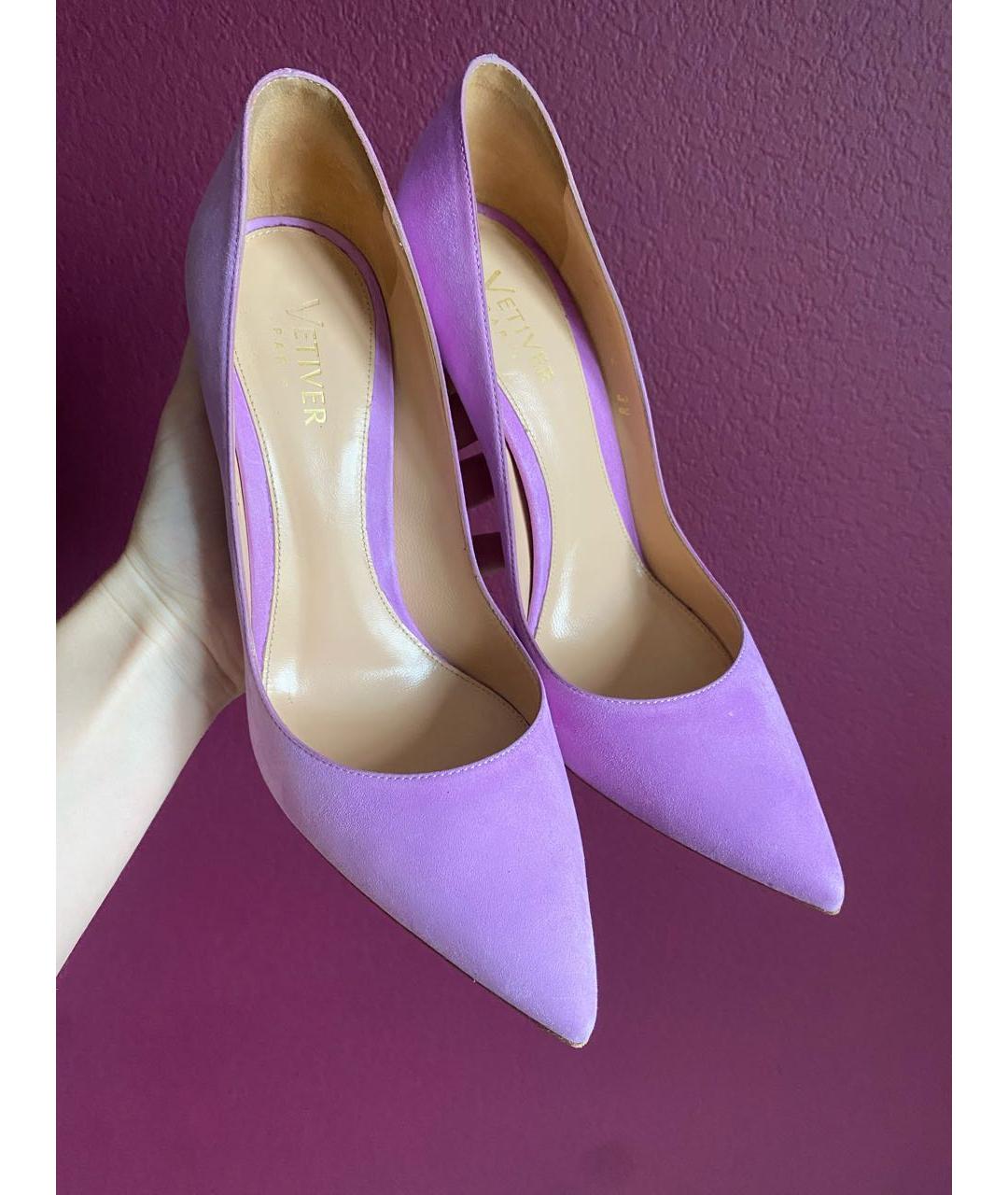 VETIVER Фиолетовые кожаные туфли, фото 5