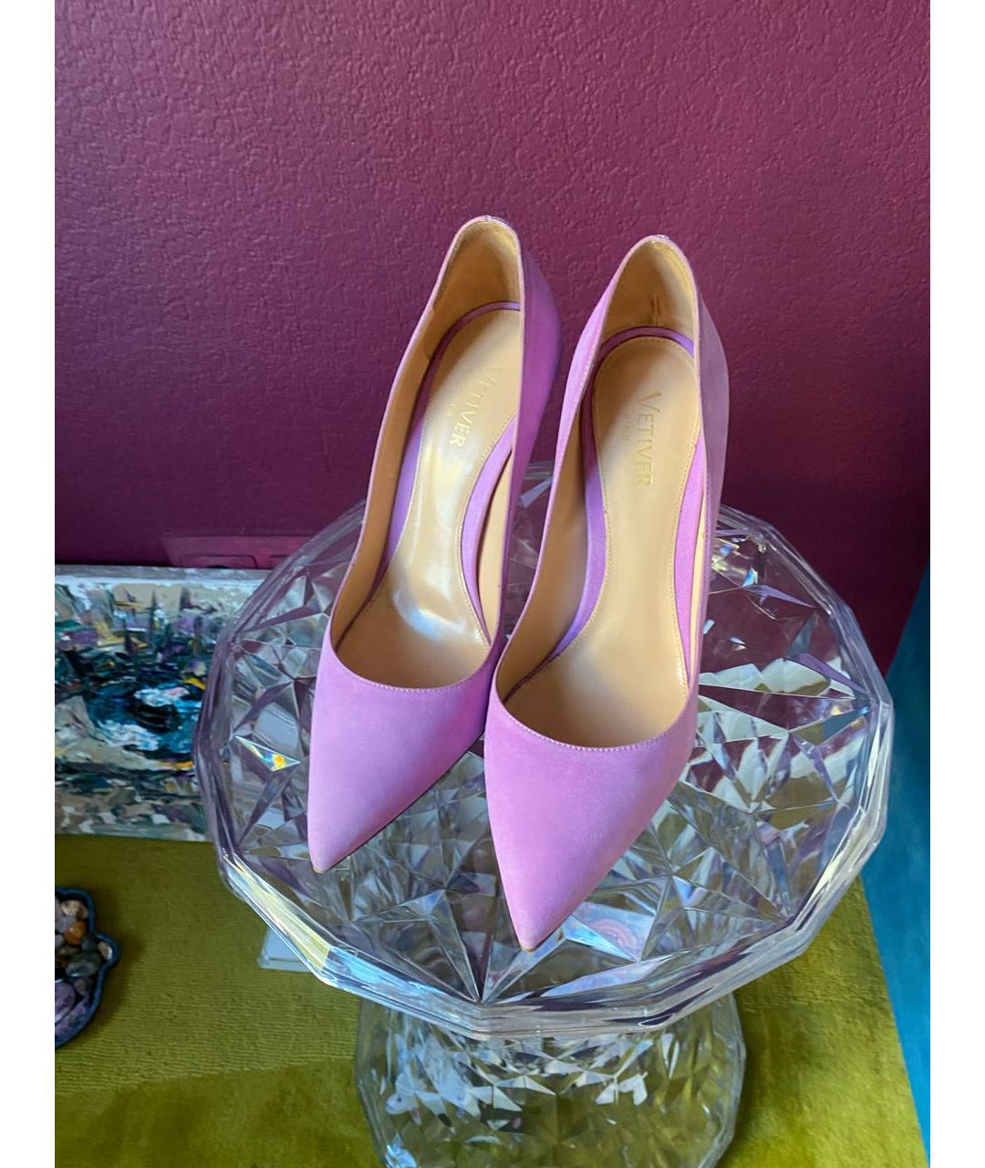 VETIVER Фиолетовые кожаные туфли, фото 2
