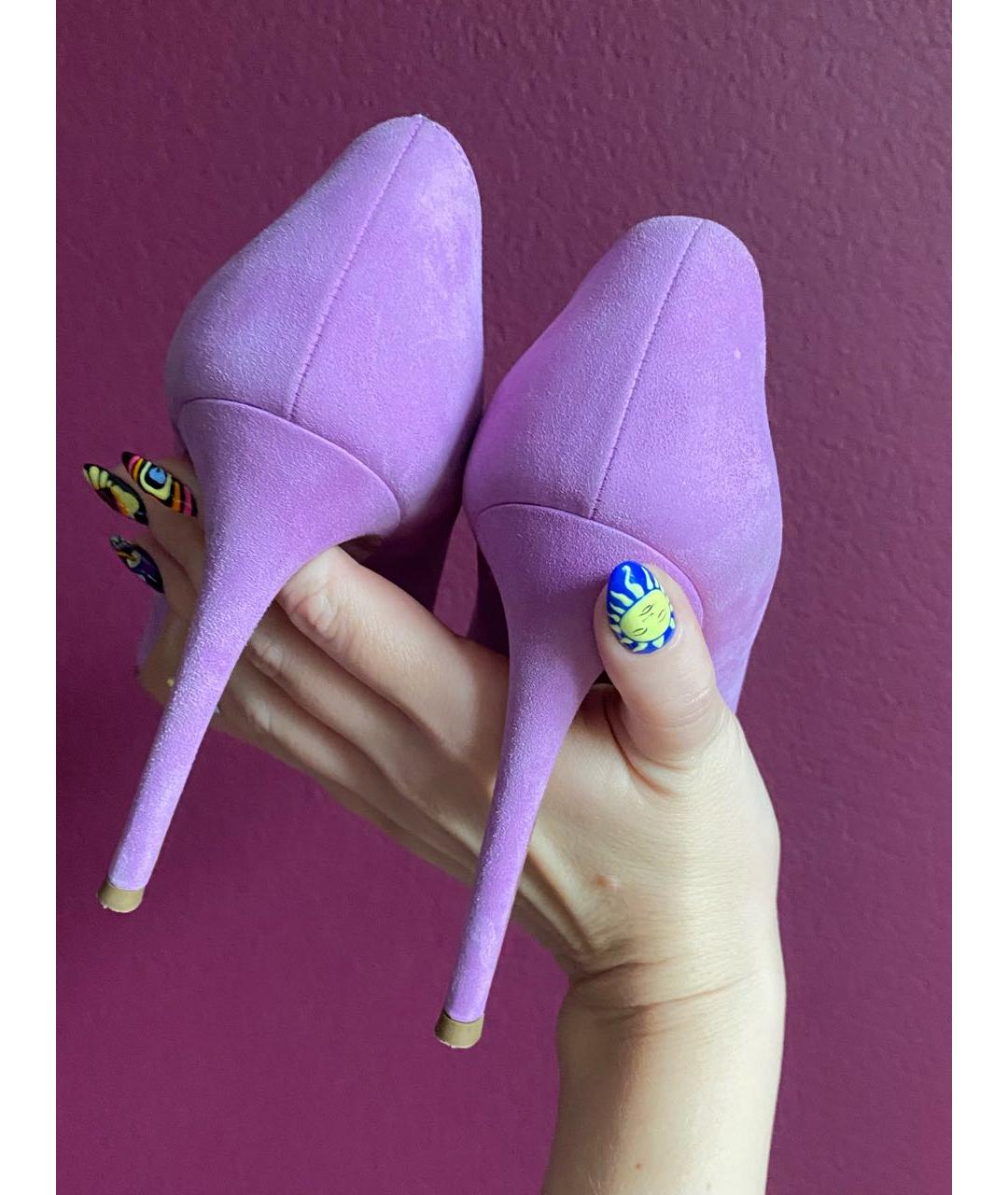 VETIVER Фиолетовые кожаные туфли, фото 3