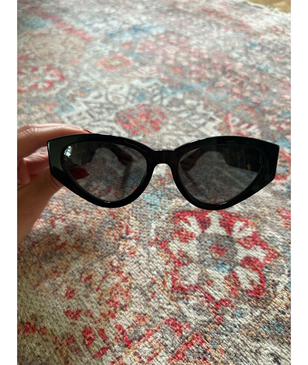 CHRISTIAN DIOR Черные пластиковые солнцезащитные очки, фото 7