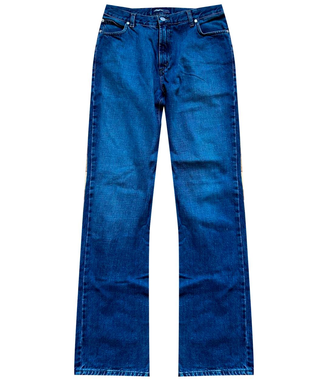 CERRUTI 1881 Синие хлопковые прямые джинсы, фото 1