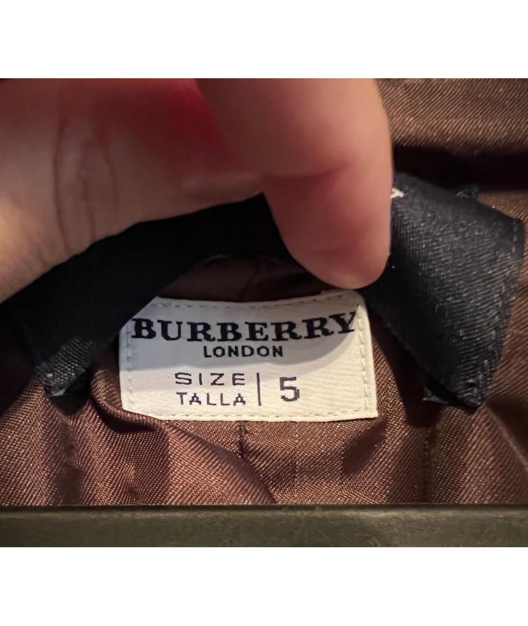 BURBERRY Коричневое шерстяное пальто, фото 5