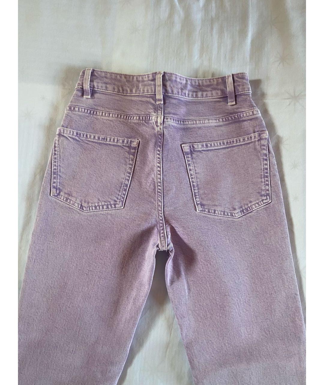 IRO Розовые хлопковые прямые джинсы, фото 2