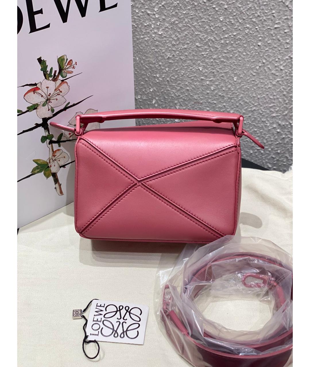 LOEWE Розовая кожаная сумка через плечо, фото 8