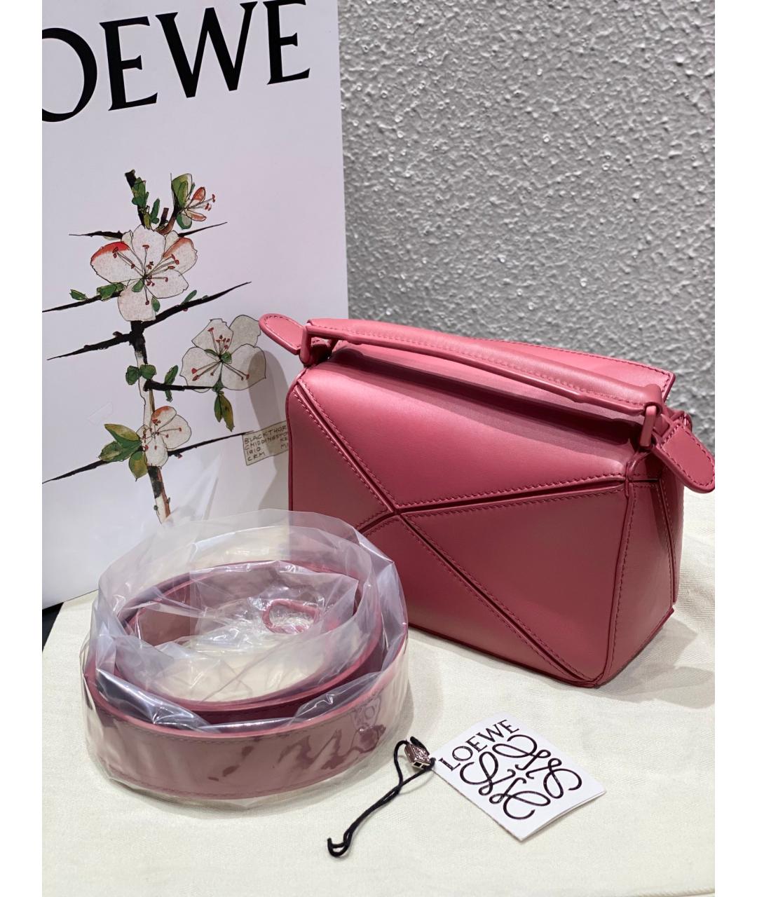 LOEWE Розовая кожаная сумка через плечо, фото 4