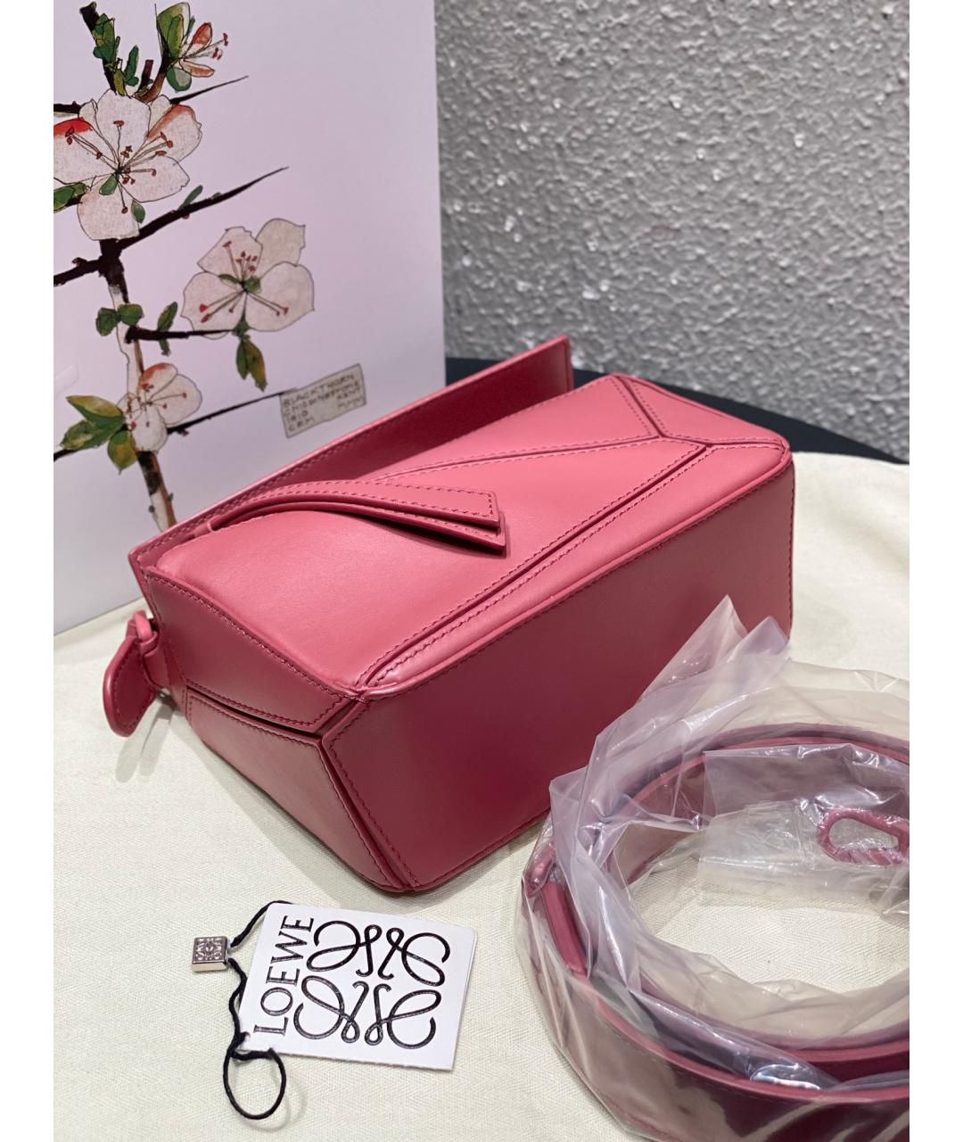 LOEWE Розовая кожаная сумка через плечо, фото 6
