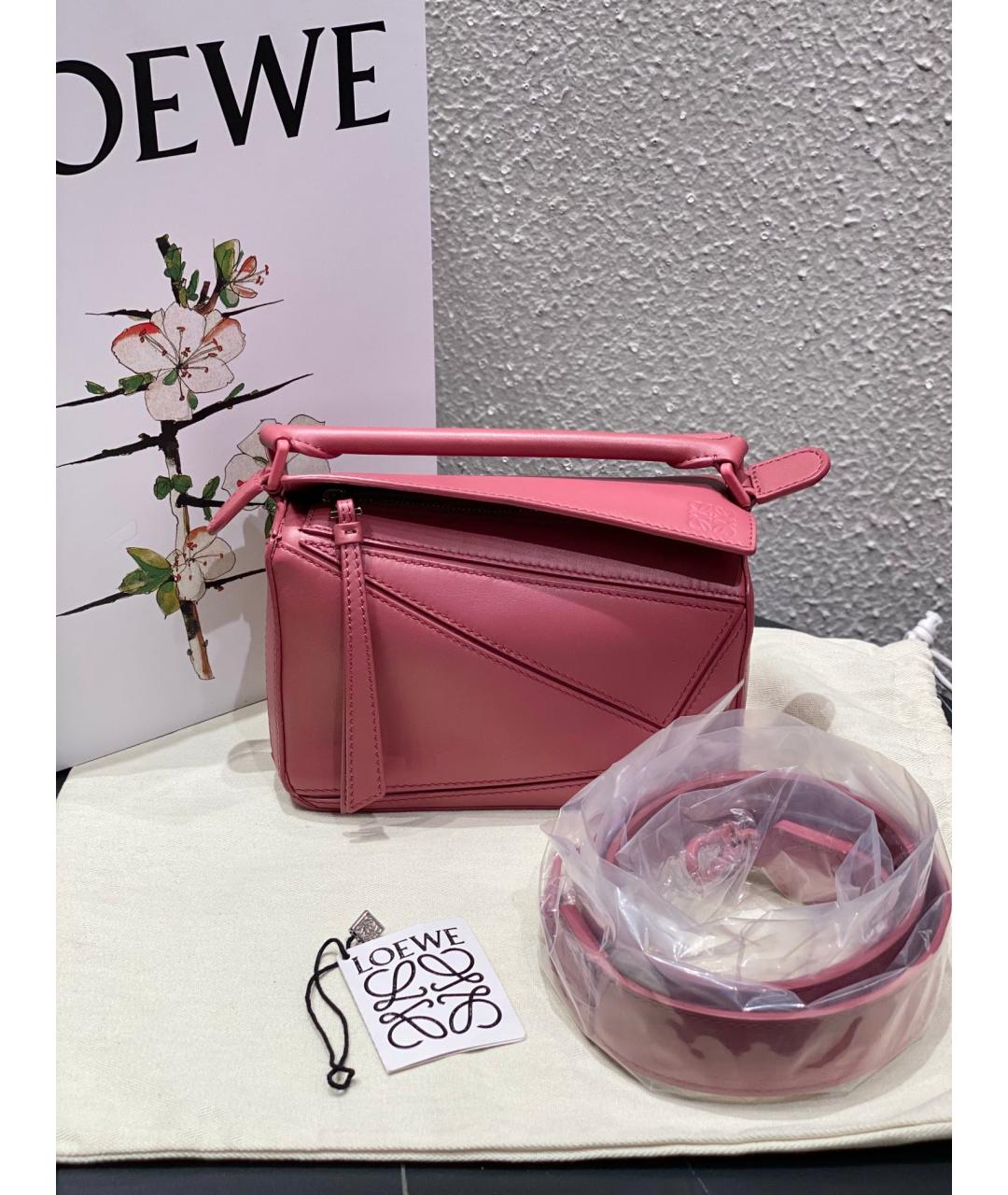 LOEWE Розовая кожаная сумка через плечо, фото 10