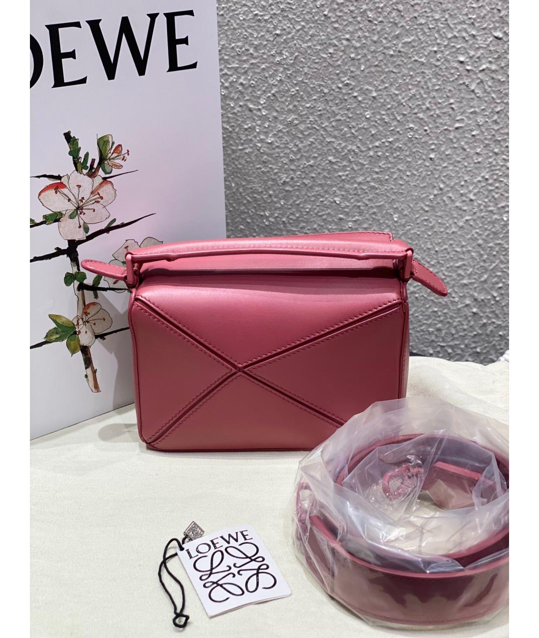 LOEWE Розовая кожаная сумка через плечо, фото 3