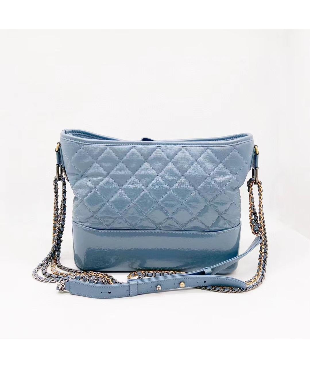 CHANEL Голубая кожаная сумка через плечо, фото 9