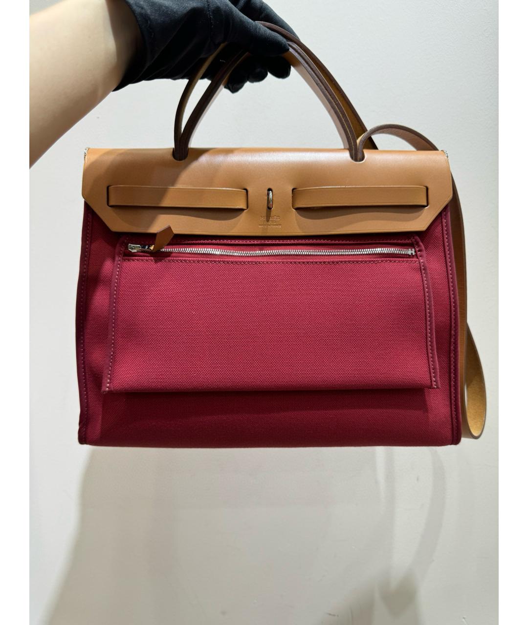 HERMES Красная сумка с короткими ручками, фото 3