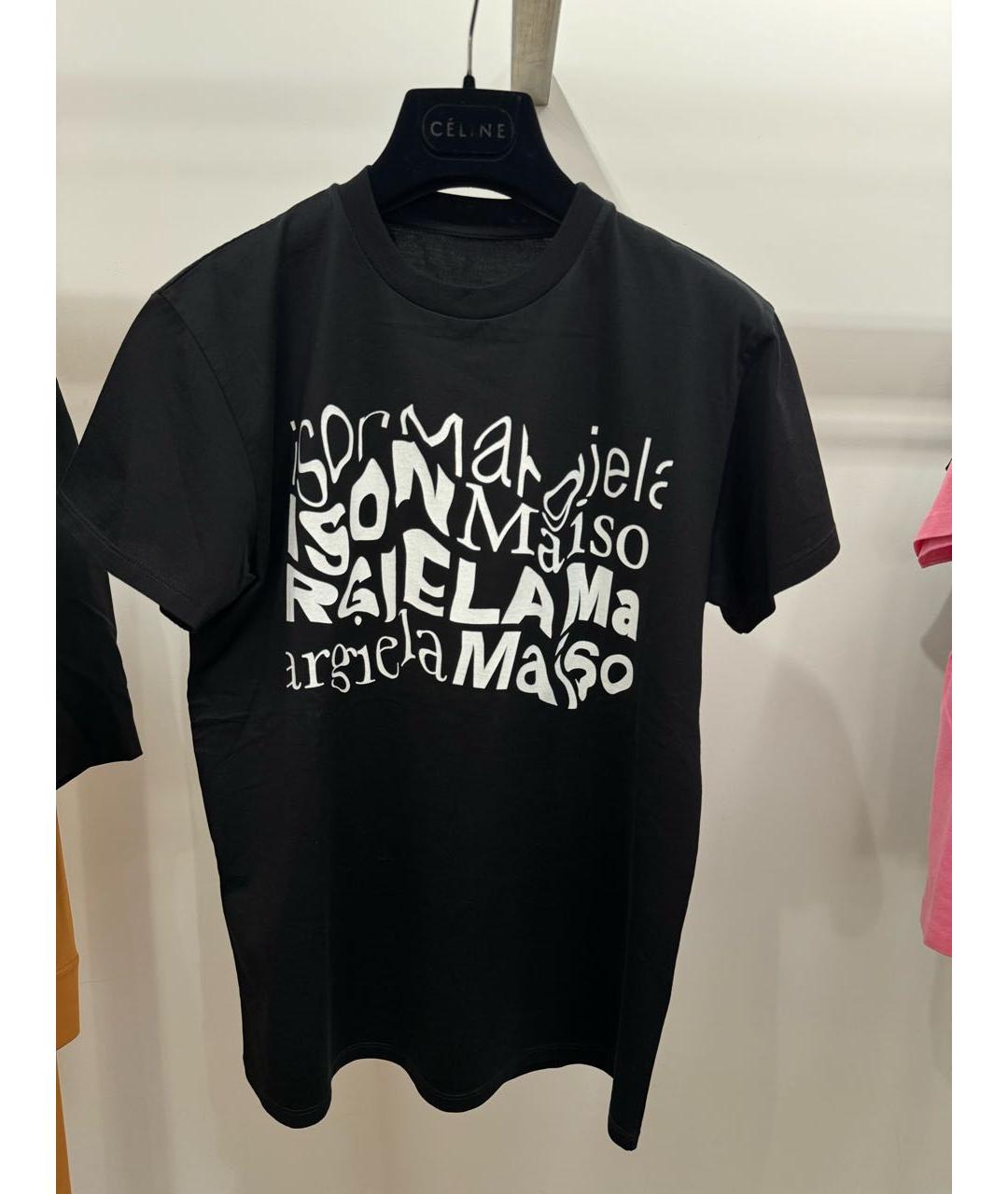 MAISON MARGIELA Черная хлопковая футболка, фото 3