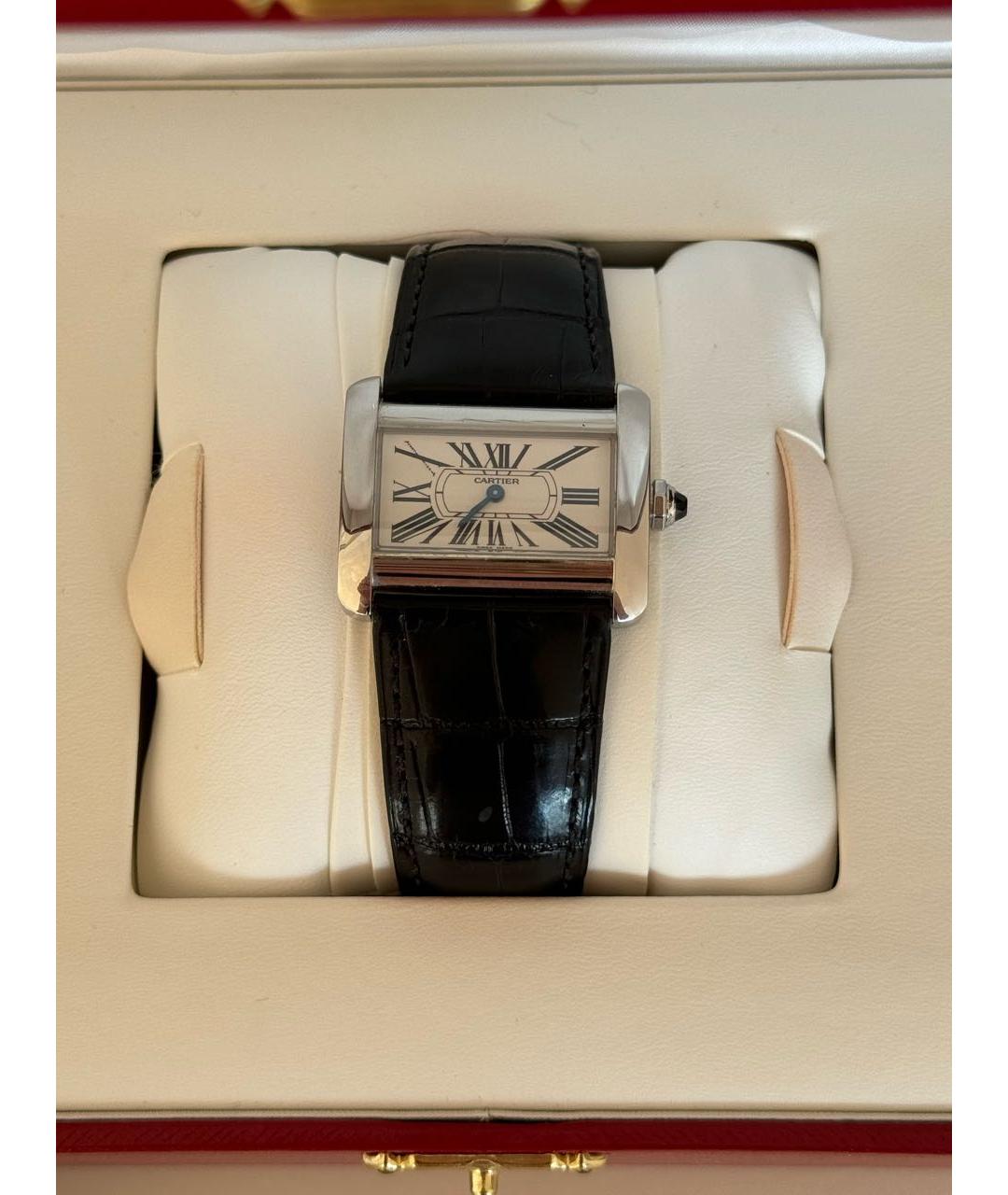 CARTIER Серые кожаные часы, фото 5
