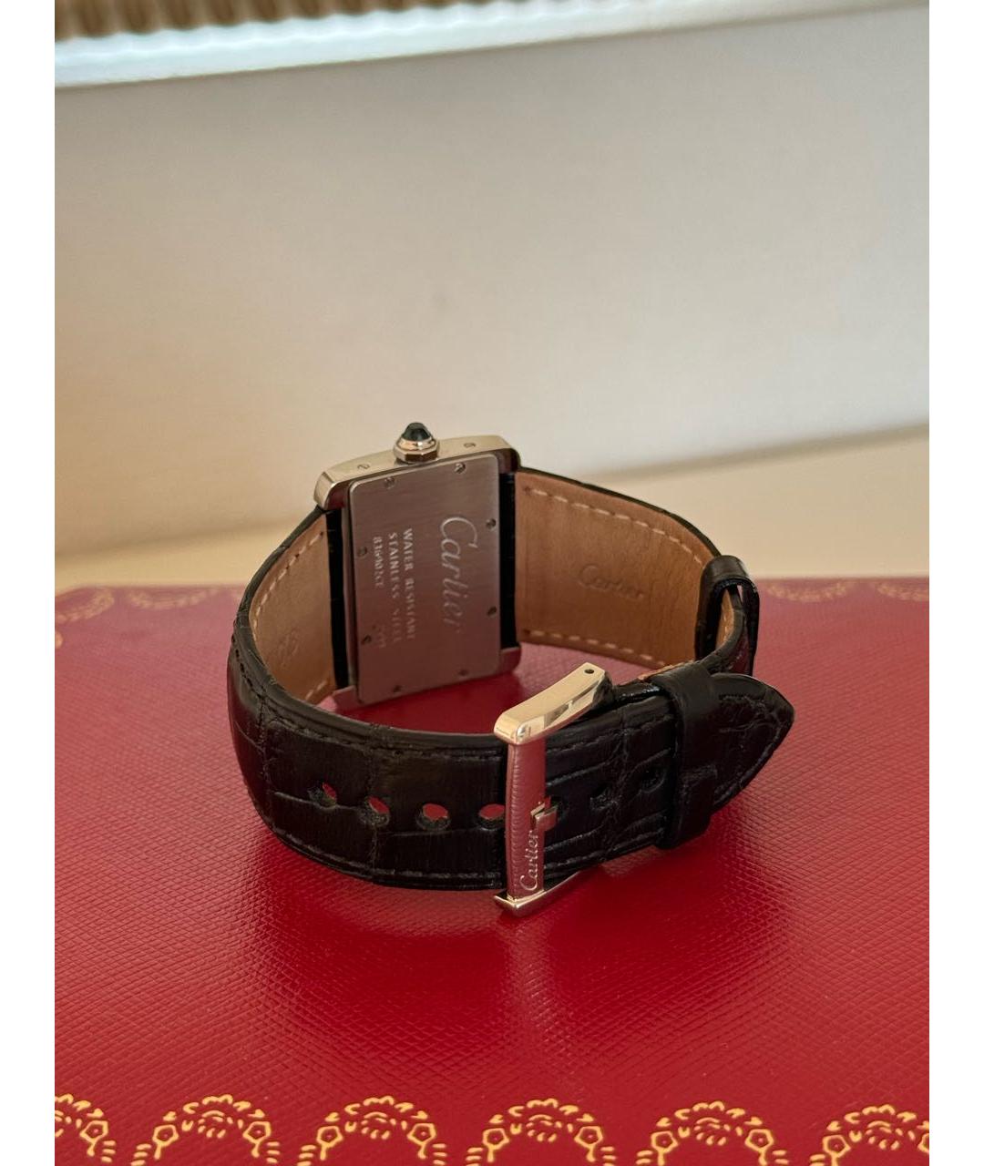 CARTIER Серые кожаные часы, фото 3