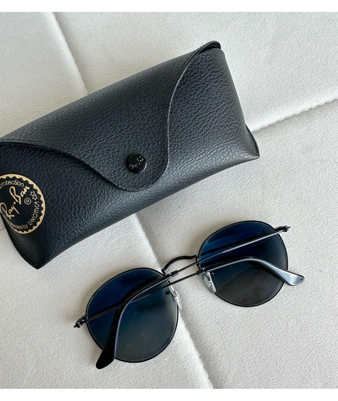 RAY BAN Черные металлические солнцезащитные очки, фото 5