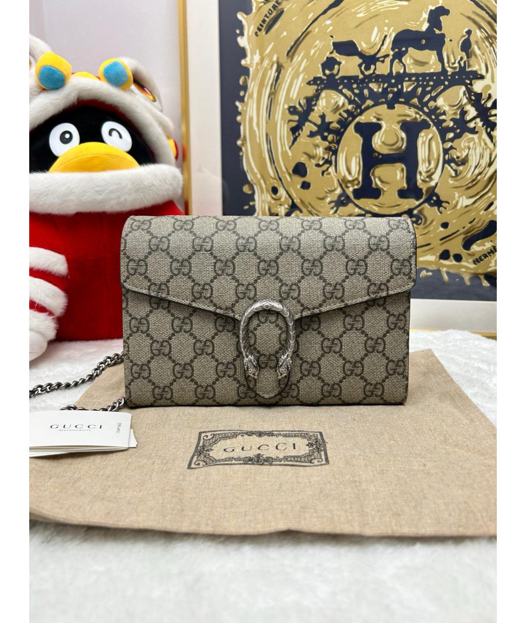 GUCCI Кожаная сумка через плечо, фото 5